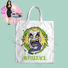 Neon Colors Beetlejuice, Market Bag, Halloween, Halloween tote, Candy Bag