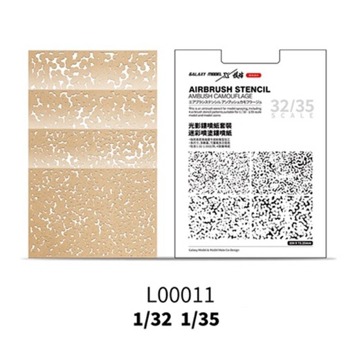 1/72 1/48 1/32 1/35DIY Model Aging Camouflage Leakage Spray Stencil Template Set - Picture 12 of 20