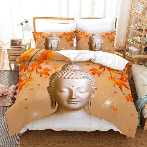 3D Sakyamuni Buddha Quilt/Doona/Duvet Cover Set Single/Double/Queen/King Size - Picture 4 of 14