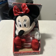 Disney Plush Valentines Minnie Mouse Photo Waterglobe Softie NEW