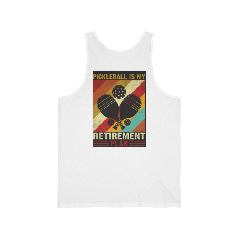 Retirement pickleball player tank top for active seniors