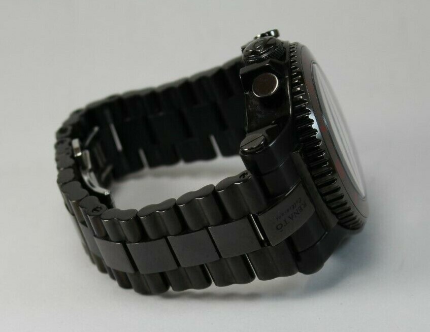 Montre De Plongée Renato T-Rex Homme - Mouvement Swiss Ronda 5130.D, Cadran Blanc/rouge