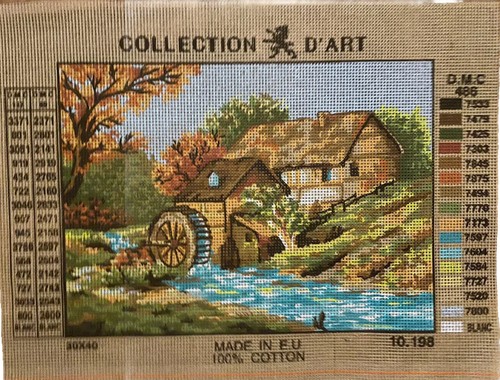 Collection D Art Printed needlepoint canvas Gobelin 30x40 Cm  Canvas Only