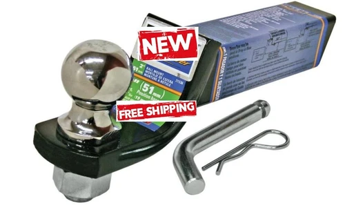 Trailer Hitch Ball Mount Starter Kit, Includes 2" Trailer Ball and Pin & Clip