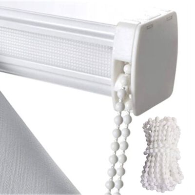 10m Rollo weiß Kette Zugschnur Rollokette Gardine Perlenseil Rollo Perlenkette