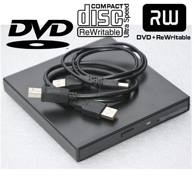 EXTERN USB DVD-RW CD-RW DVD-BRENNER BURNER FÜR WINDOWS XP 2000 WIN 7 8 10 #LW4