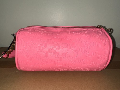Juicy Couture String of Pearls Roll Shoulder Bag Purse Pink Lemonade New - Picture 2 of 6