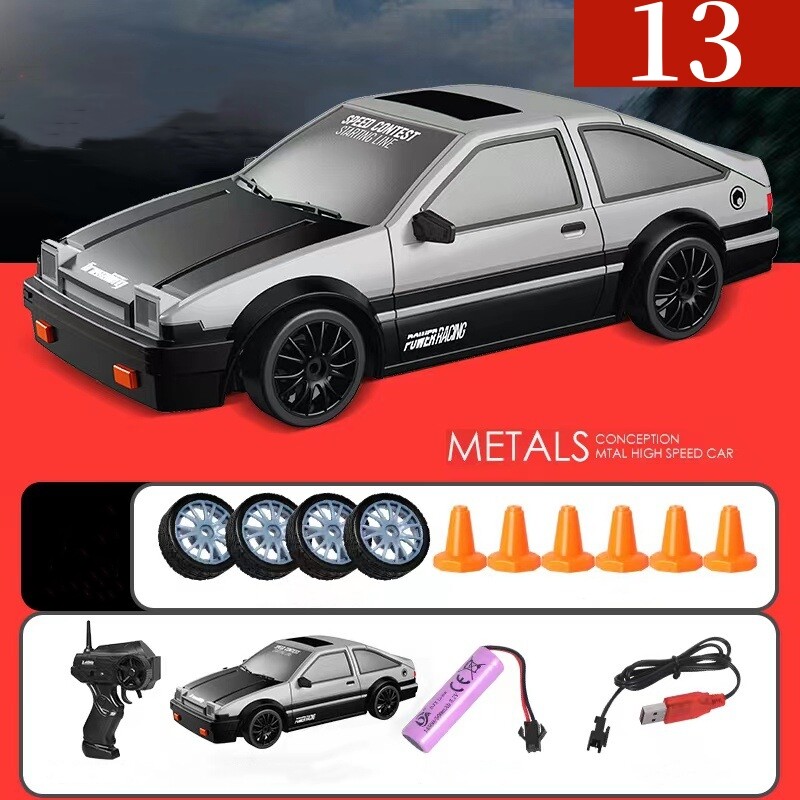 Voiture Télécommandée Drift Hylukon 1/16 - 30km/h, Feux LED, 2.4GHz - Style Rétro
