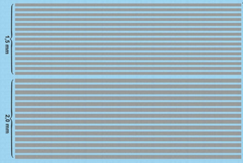 Strip Silver 1.5mm - 2.0mm Stripes Silver 1:43 Decal Decals - Picture 2 of 3