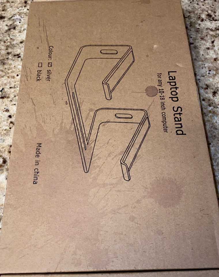 Unbranded Laptop Stand in Silver For Any 10-18 Inch Computer / Notebook - Image 3 of 4