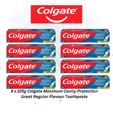 8 x 225g Colgate Maximum Cavity Protection Great Regular Flavour Toothpaste