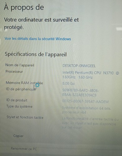 DELL INSPIRON 15 INTEL PENTIUM CPU N3710 1,60GHz 8GO 1TO HDD SN: 1DLY8L2 - Photo 3/8