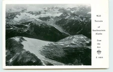 RPPC Wild Terrain Southeastern Alaska from the air E 4464 Fishers Fotos
