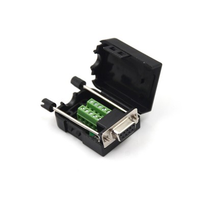 DB9 Female D-Sub 9 Pin Plug Breakout Terminals Solderless Nut Type Connector.HU