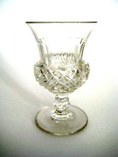 elaborately cut cup glass Moser? glass crystal glass demolition antique