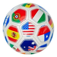 2025 World Cup Country World Flag Soccer Ball Size 5 S Grade - Textrure S Grade