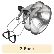 Aluminum Clamp Light 8.5 Inch 150 Watt Max E26 Socket with Guard No Bulb 2 Pack