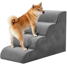 4-Step Dog Stairs, 20" H Dog Steps for Sofa and Chair, Non-Slip Sturdy Pet St...