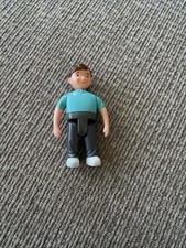 Vintage Little Tikes Dollhouse Dad Father Doll Figure Blue Shirt Brown Hair