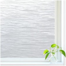 DOWELL Window Privacy Film, Frosted Glass Privacy Window Film, Static Cling V...