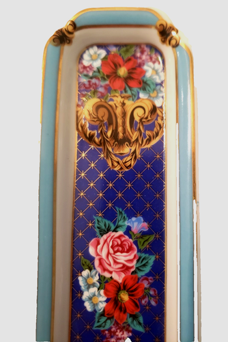 Vtg Neiman Marcus 3 Pc Porcelain Desk Set Pen & Notepad Holder, Tray & Opener - Picture 11 of 18