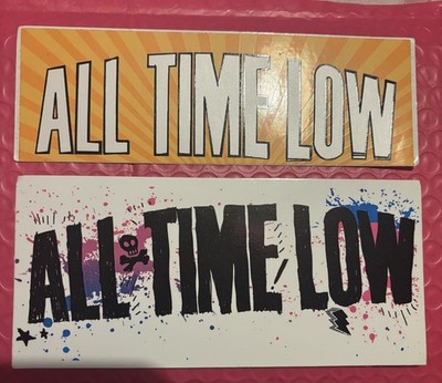 2 VTG all time low band music artist stickers nothing personal put up or shut up
