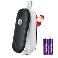 FEPPO Mini Bag Sealer, 2 in 1 Heat Sealer with Cutter, Small, Black/White 