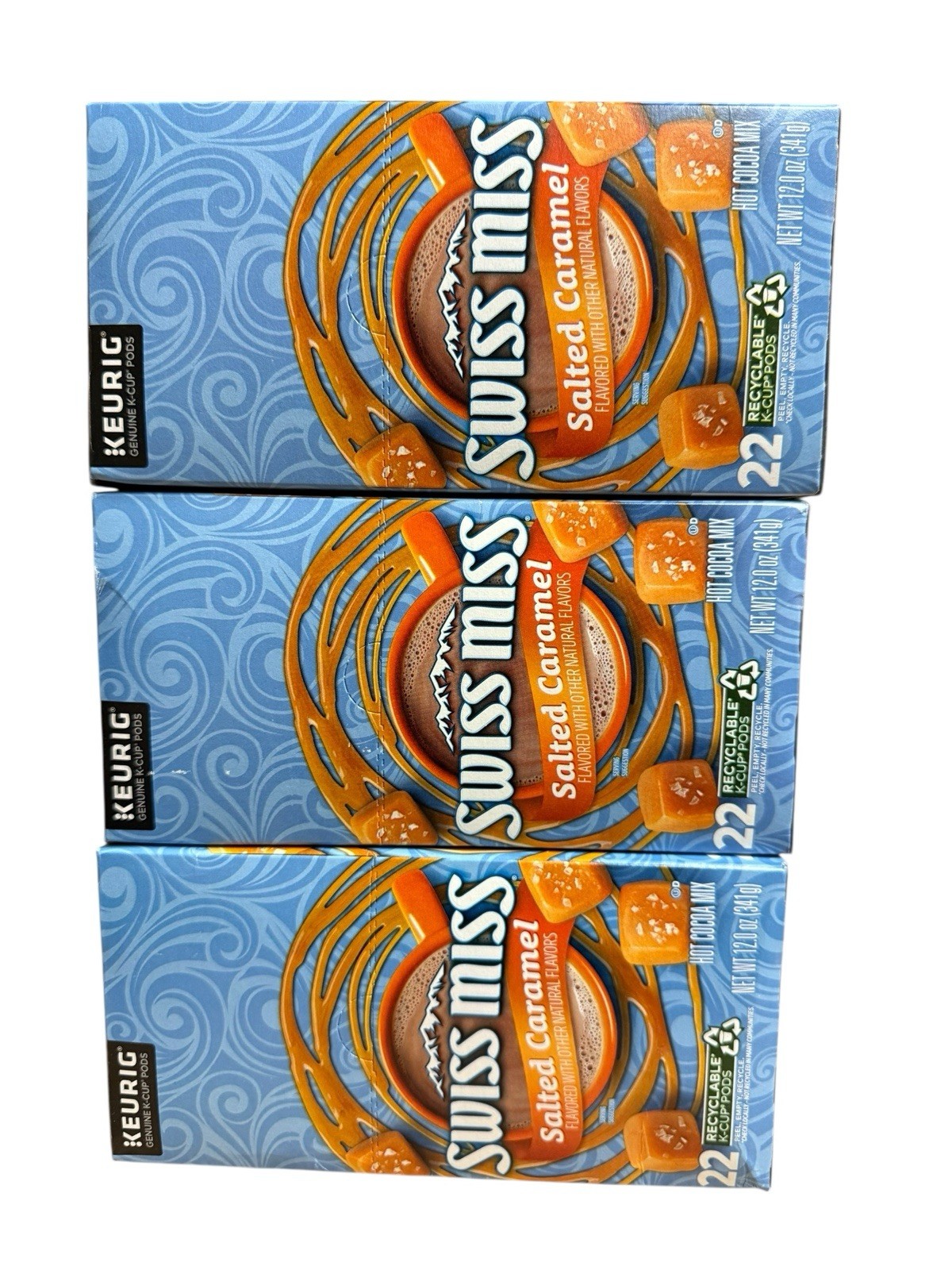 Swiss Miss Salted Caramel Hot Cocoa K-Cup Pods Lot of 3 Boxes (66 Pods) 5/2026