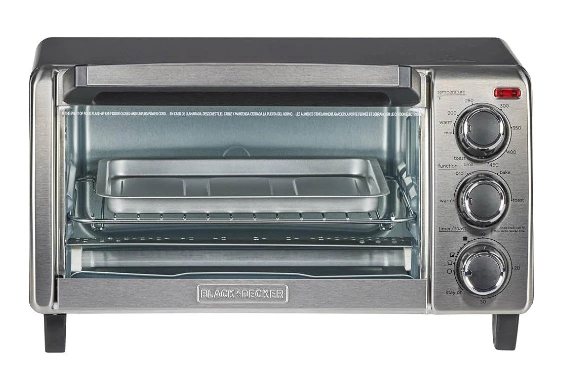 Black Decker 4-Slice Toaster Oven Black and Silver BRAND NEW
Opens in a new window or tab