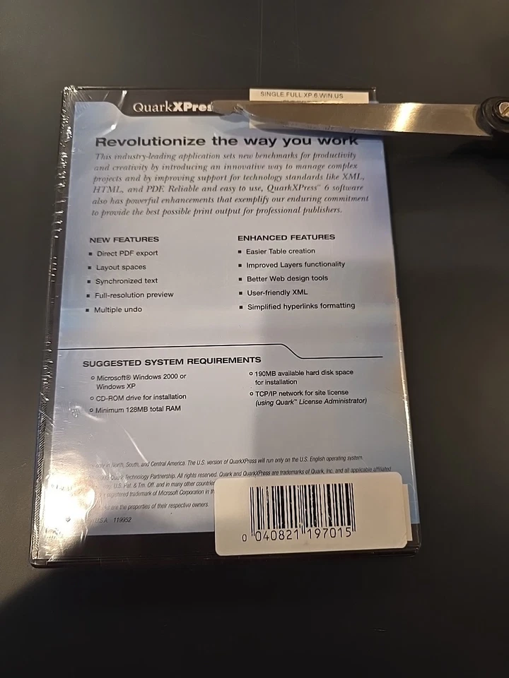 QuarkXPress 6 PC Windows CD-ROM Software Sealed NIP - Image 2 of 3