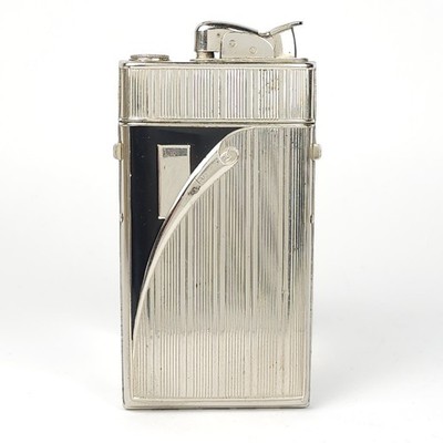 Vintage Evans Cigarette Carrying Case Lighter Silver Tone AS-IS FOR PARTS REPAIR
