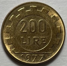 Italy 200 Lire 1977 - Industrial Gear