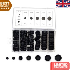 Complete Assortment of 17 Rubber Grommets - 7 Sizes for Electrical & Plumbing