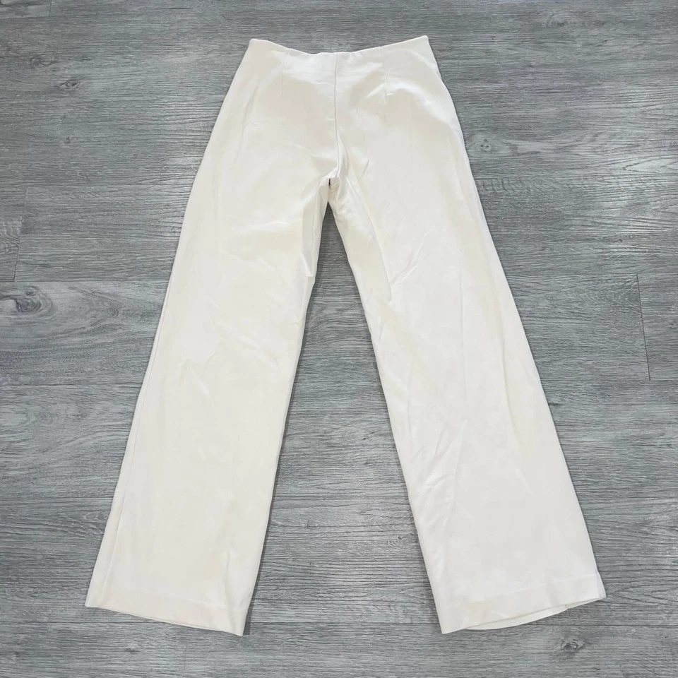 J McLaughlin Carter эластичной широкие брюки женщин 4 слоновой кости минималистский тихий роскошь - Изображение 3 из 4