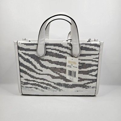 Michael Kors Purse Gigi Small East West Messenger In Silver Women Bag