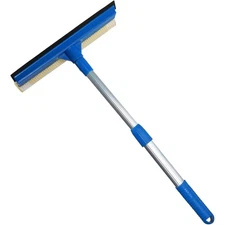 Window Squeegee Professional 2 in 1 Window Cleaner with Long Stainless Steel