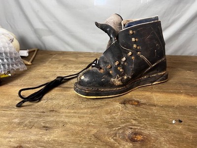Dolomite Boots Mens Black Leather Hiking Mountaineering Made in Italy Scuffed