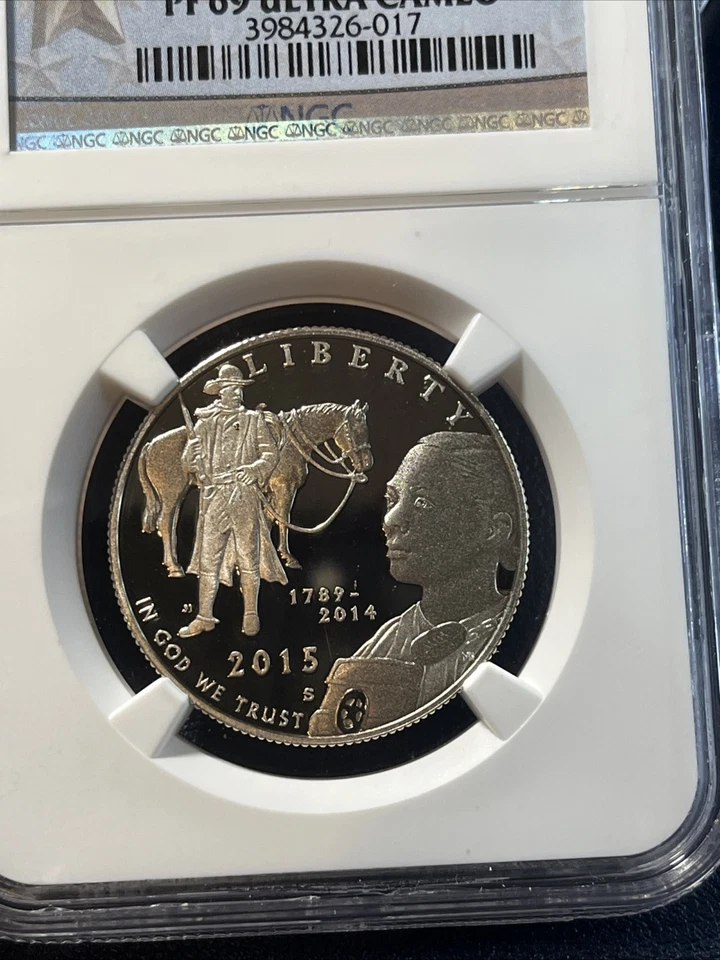 2015 S 50c US Marshals Service Coin NGC PF 69 Ultra Cameo First Day Issue - Image 2 of 4