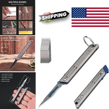 High Sharpness Utility Knife with 10 Carbon Steel Blades for Precision Cuts