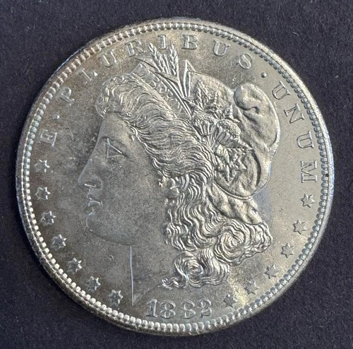 1882 S San Francisco US Mint MORGAN SILVER Dollar, Beautiful Coin, BU UNC PL