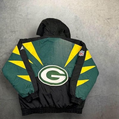 Vintage NFL Pro Line Apex One Green Bay Packers Zip Up Puffer Jacket Large