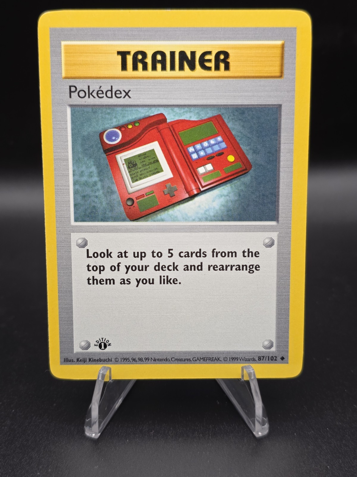 Wizards Pokedex Base Set Shadowless 1st Ed Uncommon Trainer 87/102 1999 English