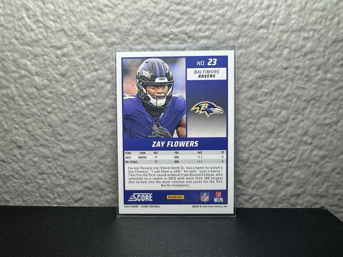 Zay Flowers 2024 Score #23 Blue Stars Parallel /399