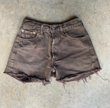 Levi s Vintage Brown Cut Off Shorts 501 Distressed High Waist Women s W28 L32