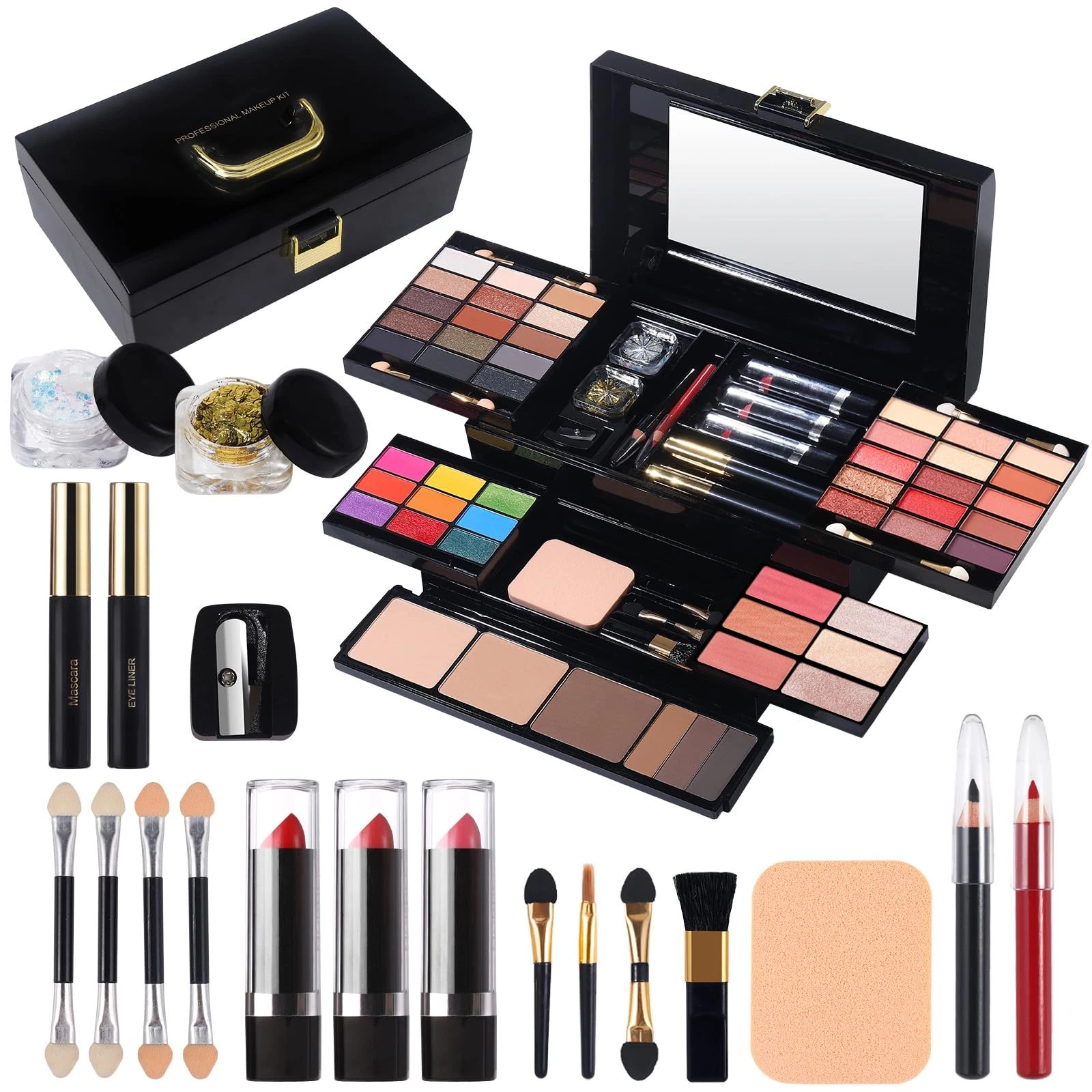 Professional Makeup Kit for Women Girl Full with Mirror 60 60 Colors 01