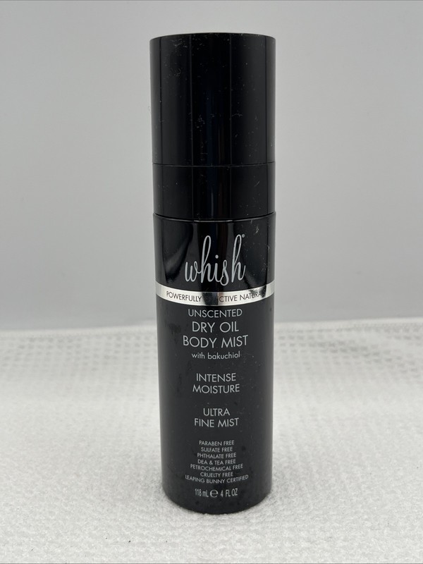 WHISH ~ DRY OIL BODY MIST ~ UNSCENTED ~ 4 OZ