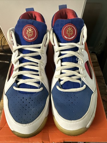 Nike Zoom Huarache TR Low Manny Pacquiao Men’s Size 9 White/Gold/Royal W/ Box - Picture 2 of 10