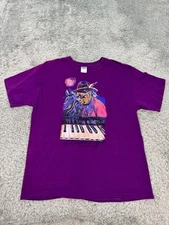 Vtg Jazz Fest Shirt Adult Large Purple 1995 Rhythm Blues John Lee Hooker 90s