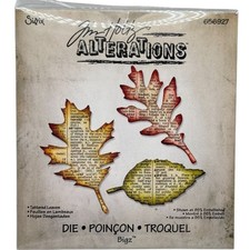 Tim Holtz Sizzix Bigz Tattered Leaves Die 656927 Alterations Retired New