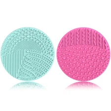 Silicone Makeup Brush Cleaner Mat Sided Cosmetic Brush Scrubber Pad for
